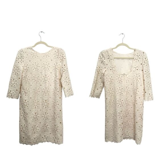 NEW SEZANE Krissy Crochet dress in Ecru - Picture 9 of 11